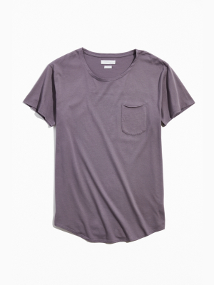 Standard Cloth Scoop Neck Curved Hem Tee