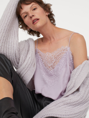 Lace-trimmed Top