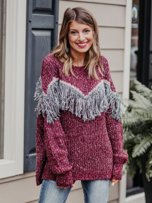 Carrie Fringe Sweater