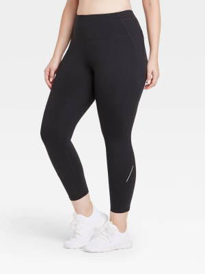 Women's Sleek High-waisted Run 7/8 Leggings 25" - All In Motion™