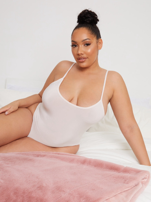 Plus Baby Pink Soft Touch Lingerie Body