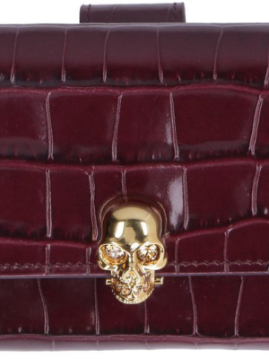 Alexander Mcqueen Skull Embossed Continental Wallet