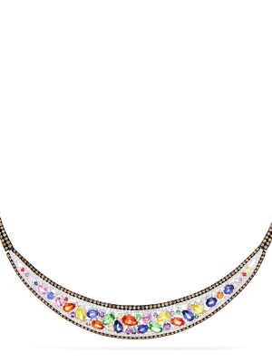 Effy Watercolors 14k 2-tone Gold Sapphire And Diamond Necklace, 7.73 Tcw