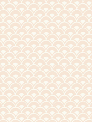 Stacked Scallops Wallpaper In Soft Pink From The Magnolia Home Vol. 3 Collection By Joanna Gaines