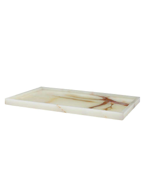 Light Green 12" X 20" Onyx Rectangular Place Tray