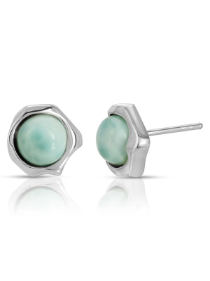 Abstract Larimar Earrings