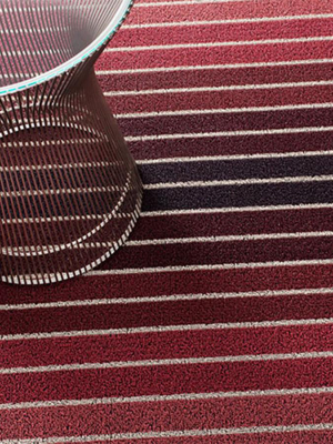 Block Stripe Shag Indoor/outdoor Floor Mat