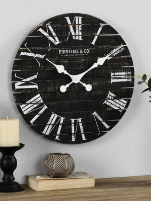 18" Shiplap Farmhouse Wall Clock - Firstime & Co.