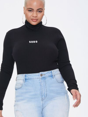 Plus Size Soho Mock Neck Bodysuit