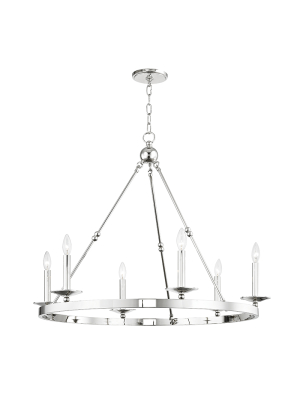 Hudson Valley Lighting Allendale 6-bulb Chandelier - Polished Nickel