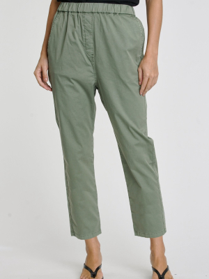 Lainey Drop Crotch Pull On Pant - Colonel