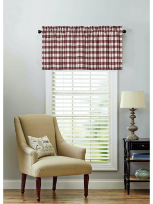 Kate Aurora Living Country Farmhouse Plaid Gingham Checkered Window Valance