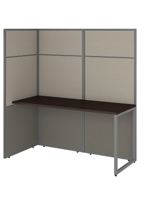 Bush Business Furniture Easy Office 66.34x60 Single Desk Mocha Cherry Eodh160mr-03k