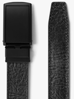 Black Top Grain Leather Belt
