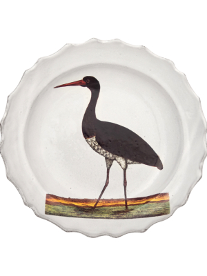 Black Stork Soup Plate