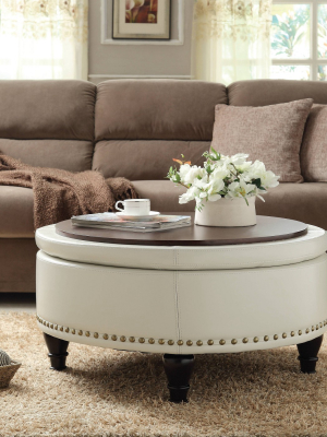 Augusta Storage Ottoman Bonded Leather - Inspired By Bassett