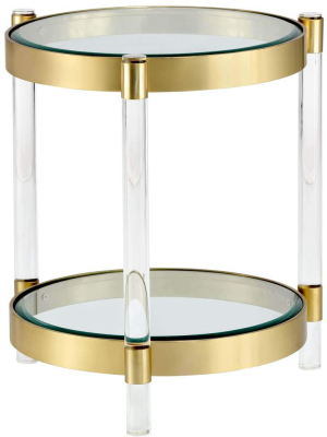 York Side Table, Brass