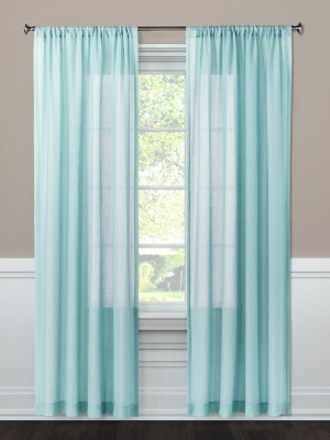 95"x54" Light Filtering Curtain Panel Blue - Threshold™