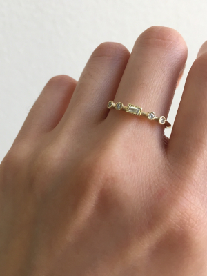 Diamond Baguette Dew Ring