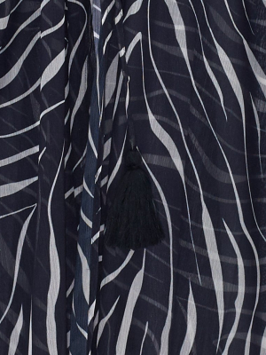 Zebra Longline Beach Robe