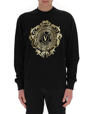 Versace Jeans Couture Metallic Logo Sweatshirt