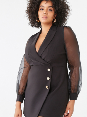 Plus Size Blazer Romper