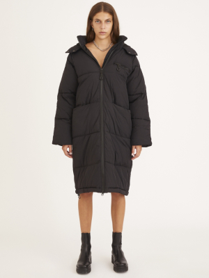 Uo Yumi Longline Hooded Puffer Jacket