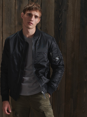 Nylon Flight Bomber Jacket