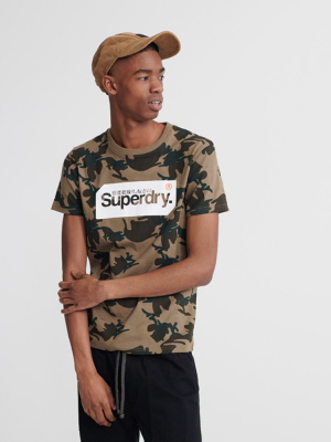 Core Logo Tag Camo All Over Print T-shirt