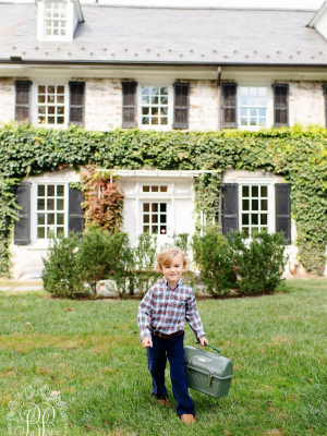 Prep School Pants (corduroy) - Nantucket Navy With Richmond Red Stork