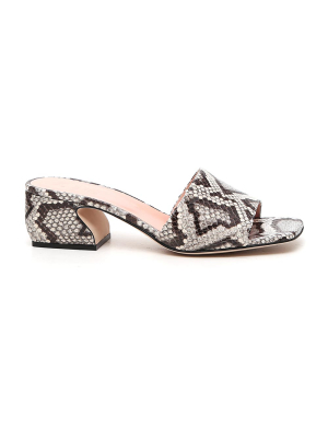 Si Rossi Embossed Slip-on Sandals