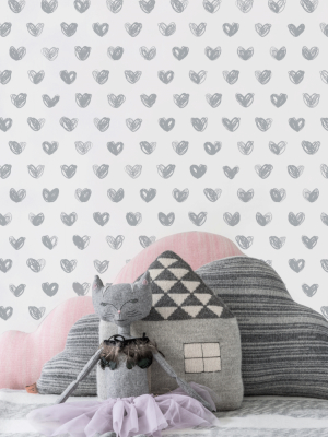 Love Wallpaper In Silver By Marley + Malek Kids