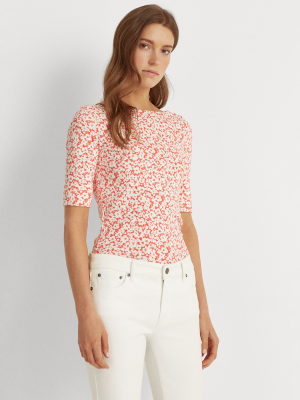 Floral Cotton-blend Top