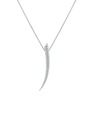 Sabre Fine Large Necklace - 18ct White Gold And Diamond