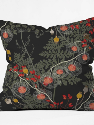 Iveta Abolina Citlali Night Square Throw Pillow Black - Deny Designs