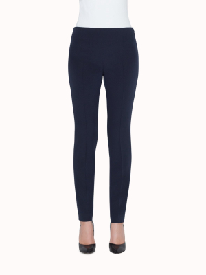 Slim Leg Silk Crepe Pants