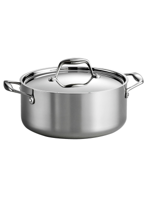 Tramontina Gourmet Tri-ply Clad Induction-ready Stainless Steel 5 Qt. Covered Dutch Oven