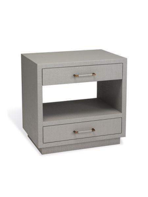 Interlude Home Taylor Bedside Chest In Grey