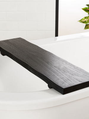 Live Edge Charred Bath Caddy