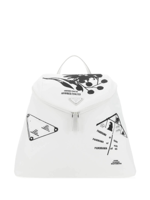 Prada Signaux Printed Backpack