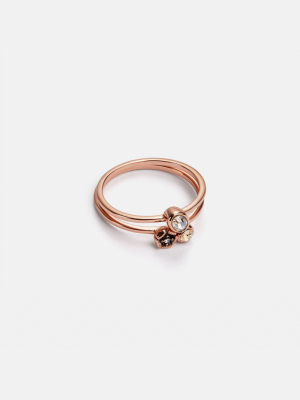 Mini Tea Rose Cluster Ring Set