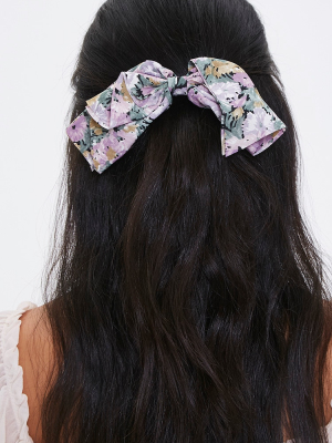 Floral Bow Barrette