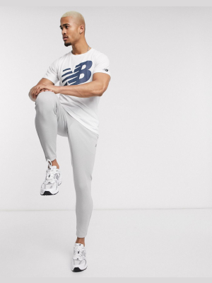 New Balance Running Graphic Logo T-shirt In White