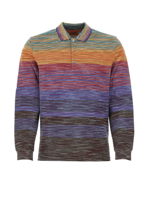 Missoni Striped Long-sleeve Polo Shirt