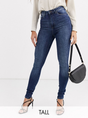 Vero Moda Tall Skinny Jean In Medium Blue