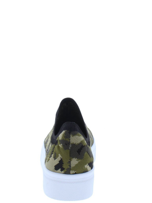 Marilyn130 Camouflage Round Toe Slip On Sneaker Flat