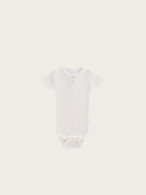 Organic Essential Tee Bodysuit - Milk