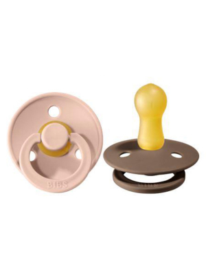 Bibs Pacifier 2 Pack: Blush + Dark Oak