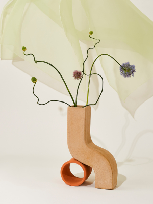 Doline Vase, Speckled / Terracotta
