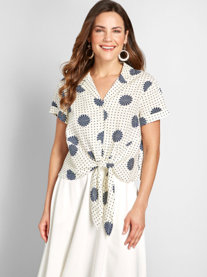 Wisely Tied Button-up Top